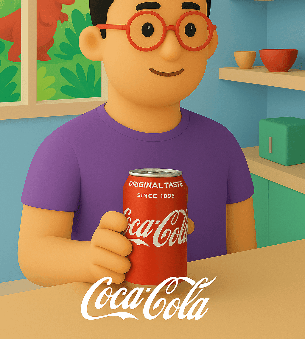 Brand consistency example showing logo, colors, fonts and product shape consistency