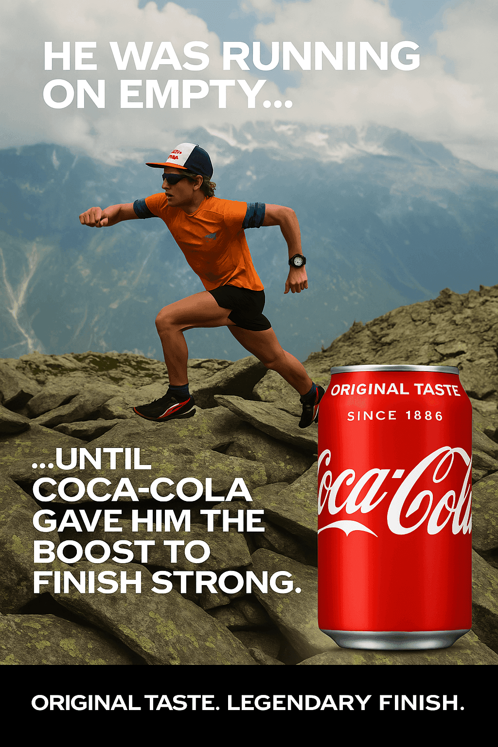 Transformed running shoes ad